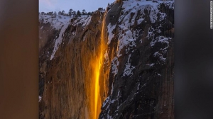 ‘Lava waterfall’ Reappears at Yosemite National Park