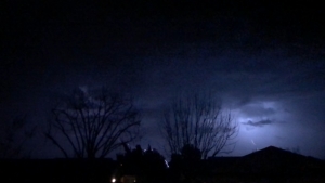 Lightning and Rain Pound the Southland