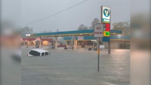 People in southeastern Texas are urgently warned to stay indoors as Imelda causes widespread flooding