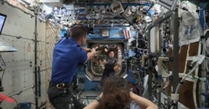 Watch these astronauts play baseball in zero-gravity