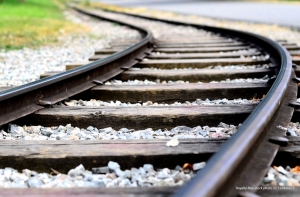 A state trooper pulled a man from his car seconds before it was hit by a train