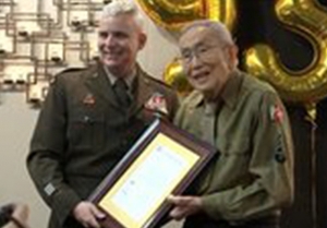 World War II veteran honored with Congressional Gold Medal at 95th birthday party